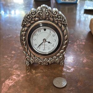 Brighton Ornate Silver Wall Clock